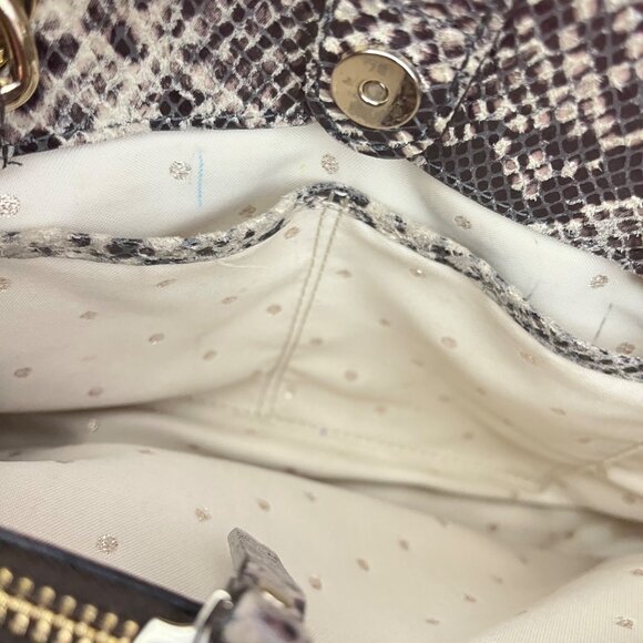 KATE SPADE Gold Coast Maryanne Large Satchel‎ Quilted Snake Print Leather - Picture 7 of 8